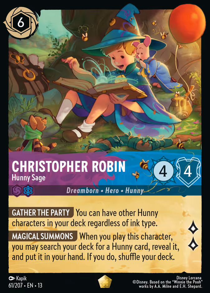Christopher Robin - Hunny Sage 13-61 Lorcana card