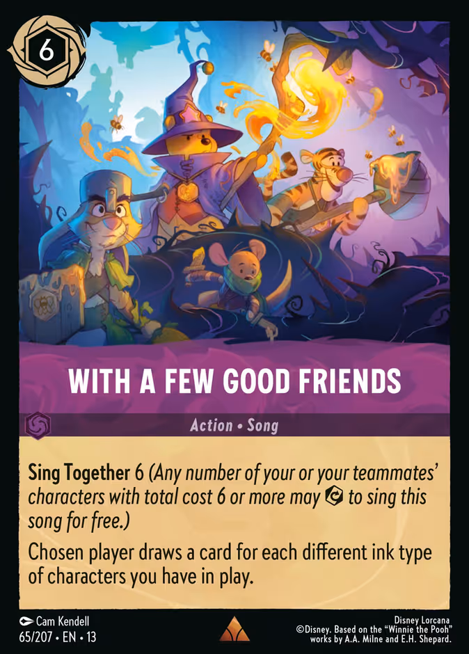 With a Few Good Friends 13-65 Lorcana card