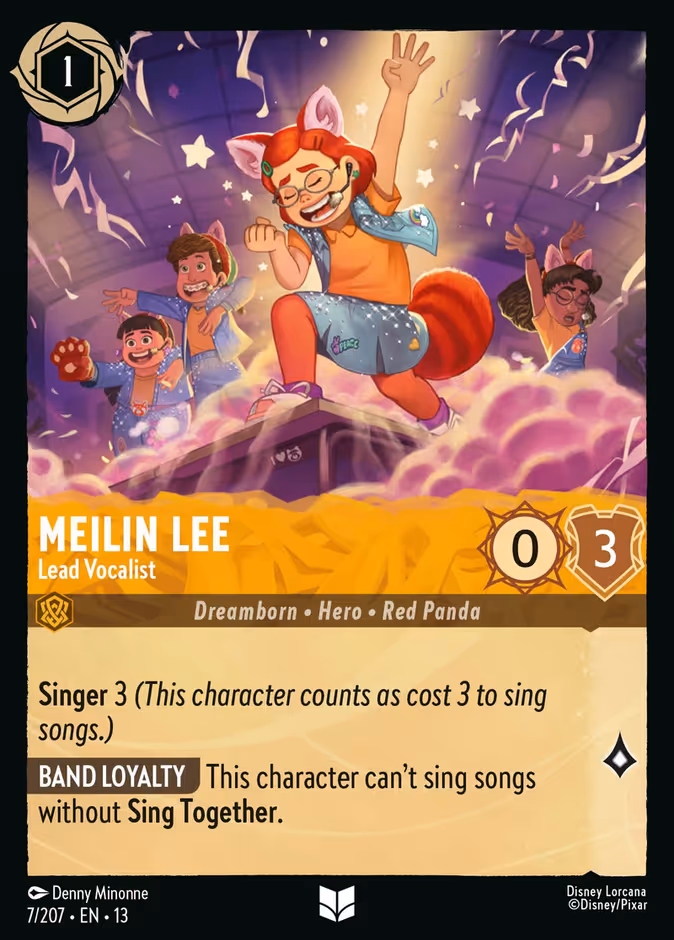 Meilin Lee - Lead Vocalist 13-7 Lorcana card