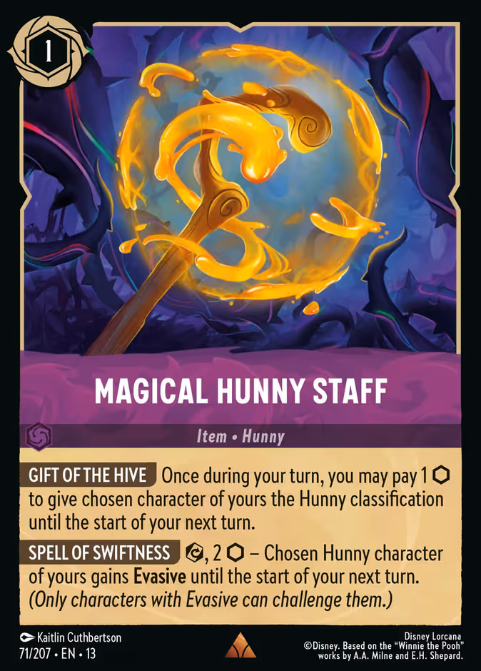 Magical Hunny Staff 13-71 Lorcana card