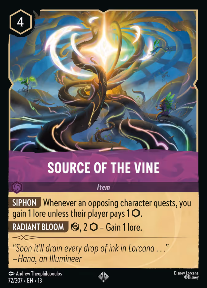 Source of the Vine 13-72 Lorcana card