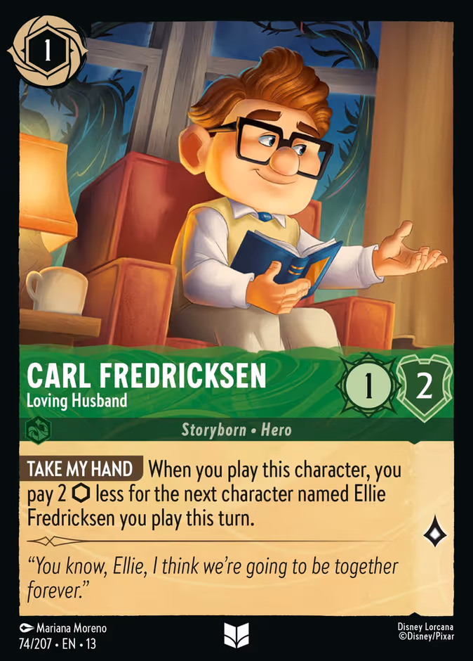 Carl Fredricksen - Loving Husband 13-74 Lorcana card