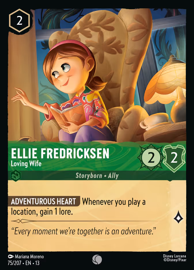Ellie Fredricksen - Loving Wife 13-75 Lorcana card
