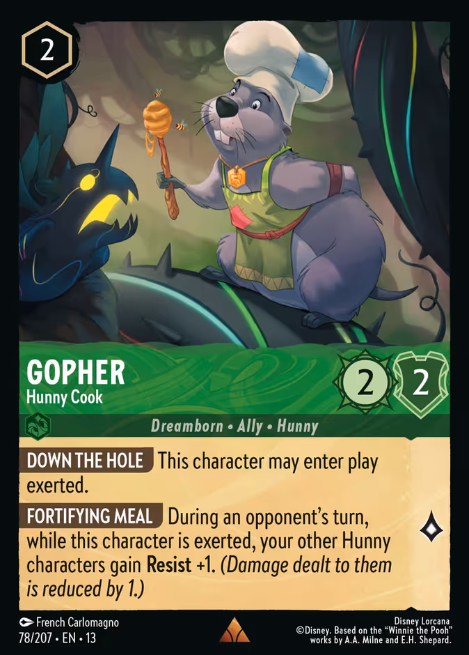 Gopher - Hunny Cook 13-78 Lorcana card