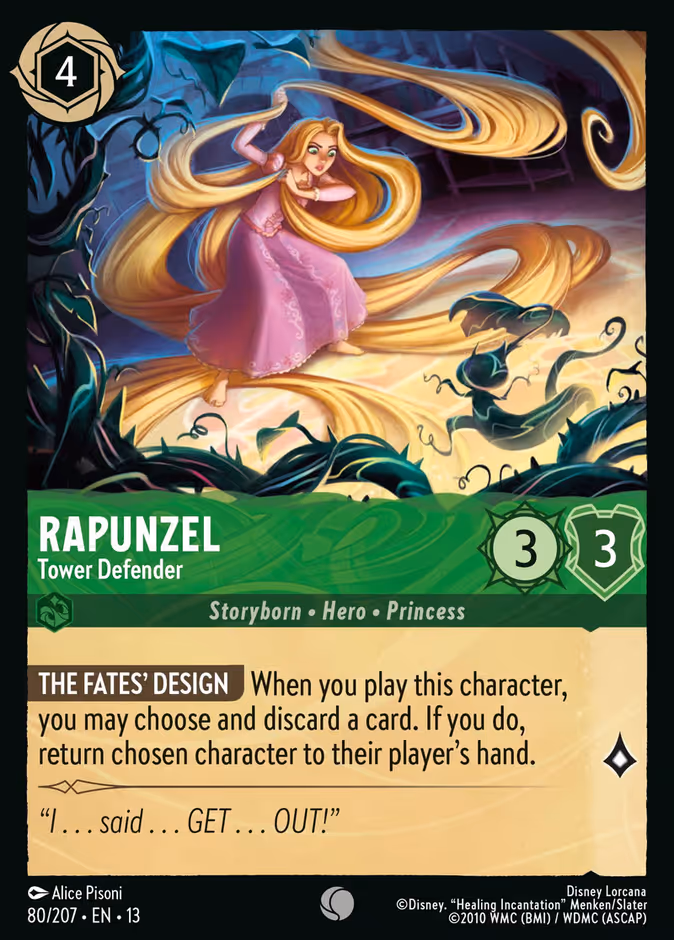 Rapunzel - Tower Defender 13-80 Lorcana card
