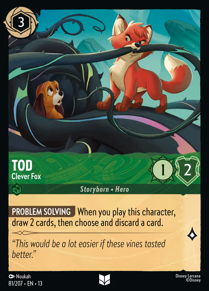 Tod - Clever Fox 13-81 Lorcana card