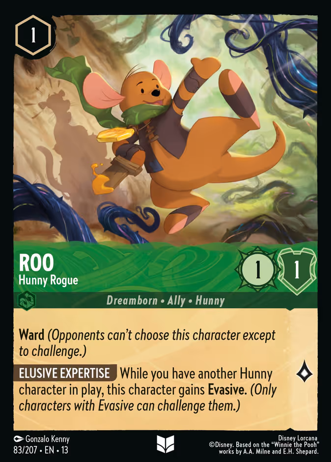 Roo - Hunny Rogue 13-83 Lorcana card
