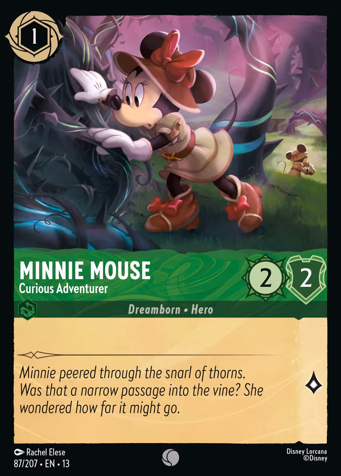 Minnie Mouse - Curious Adventurer 13-87 Lorcana card
