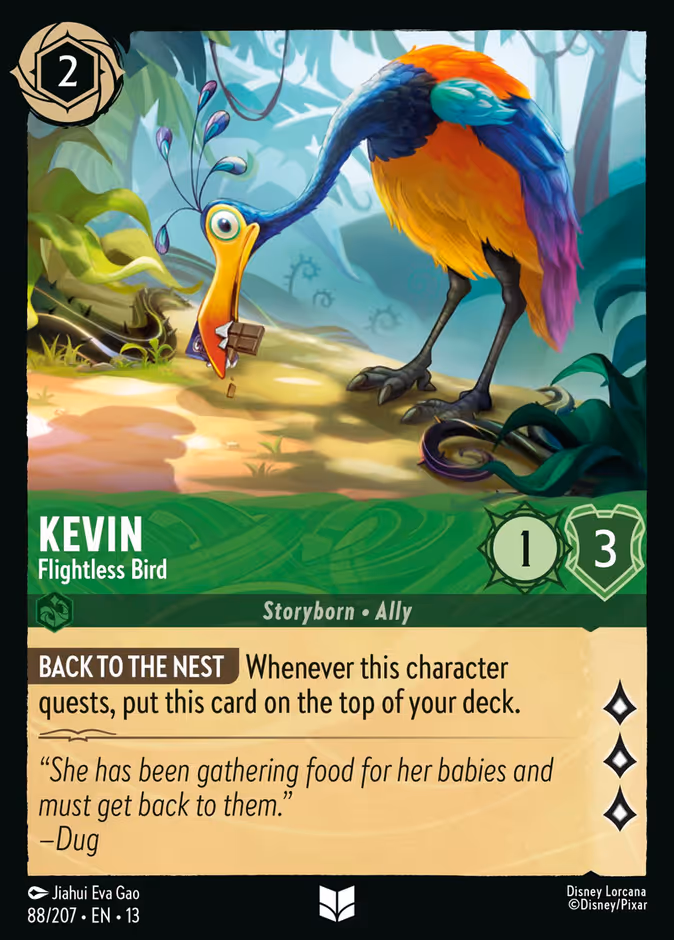 Kevin - Flightless Bird 13-88 Lorcana card