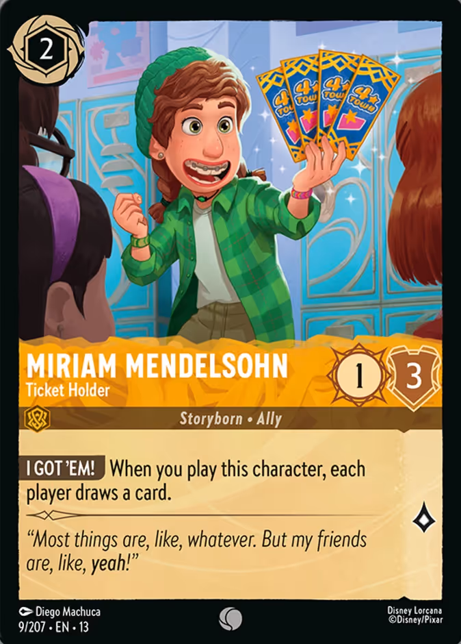Miriam Mendelsohn - Ticket Holder 13-9 Lorcana card