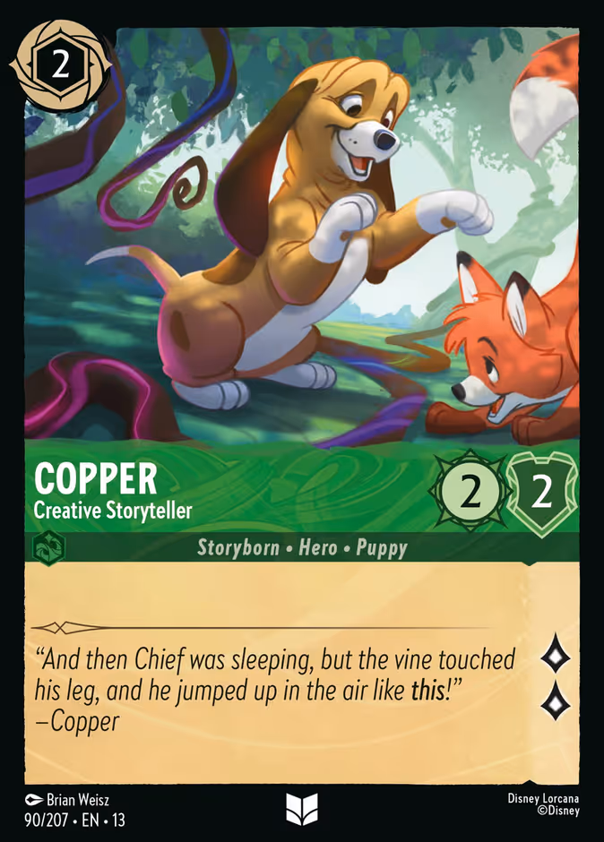 Copper - Creative Storyteller 13-90 Lorcana card