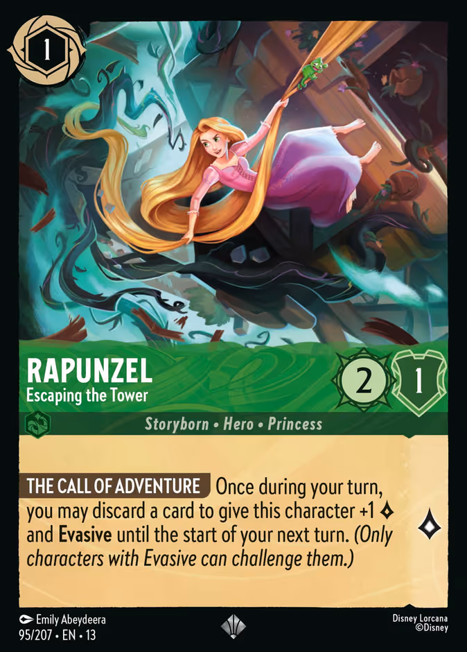 Rapunzel - Escaping the Tower 13-95 Lorcana card