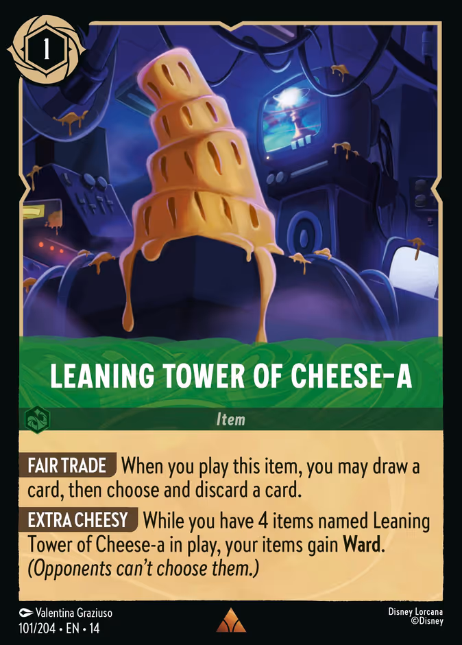 Leaning Tower of Cheese-a 14-101 Lorcana card