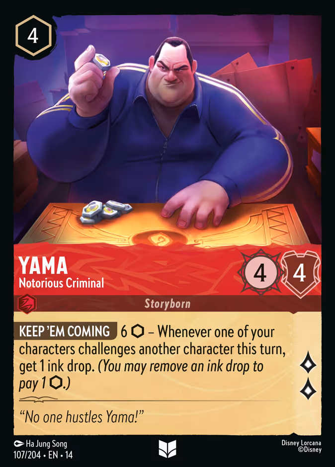 Yama - Notorious Criminal 14-107 Lorcana card