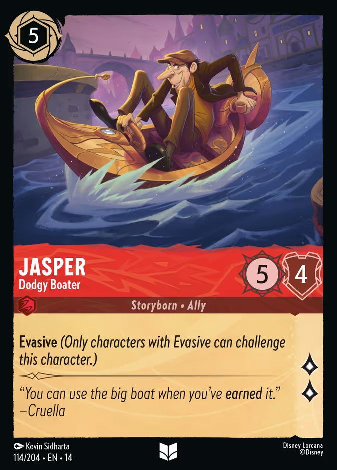 Jasper - Dodgy Boater 14-114 Lorcana card