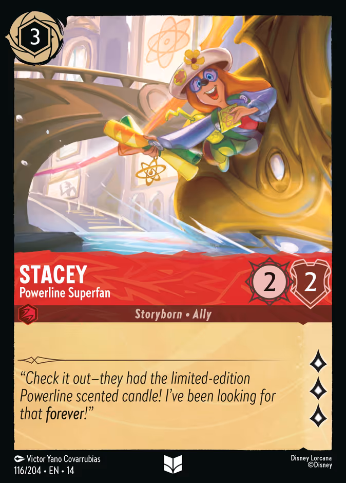 Stacey - Powerline Superfan 14-116 Lorcana card