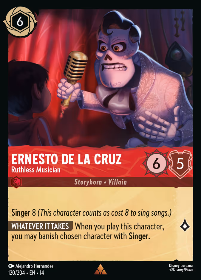 Ernesto de la Cruz - Ruthless Musician 14-120 Lorcana card