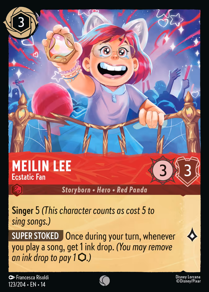 Meilin Lee - Ecstatic Fan 14-123 Lorcana card
