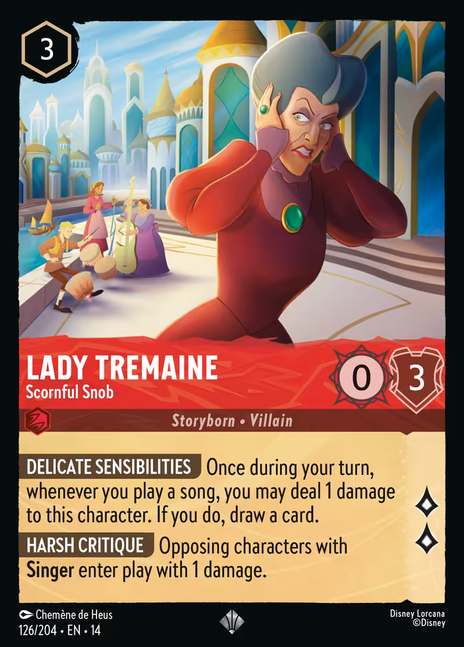 Lady Tremaine - Scornful Snob 14-126 Lorcana card