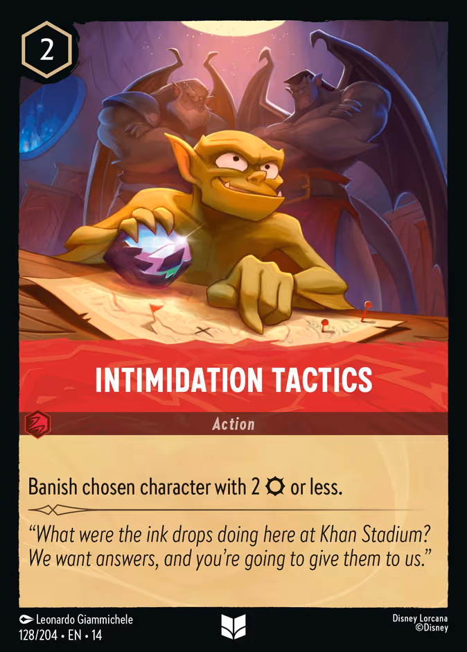 Intimidation Tactics 14-128 Lorcana card