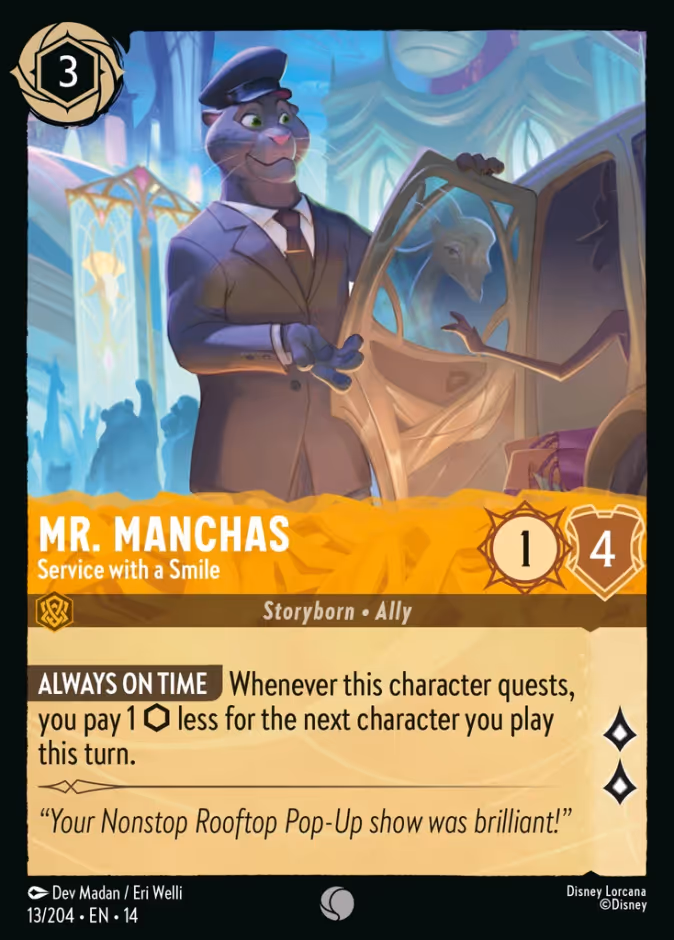 Mr. Manchas - Service with a Smile 14-13 Lorcana card