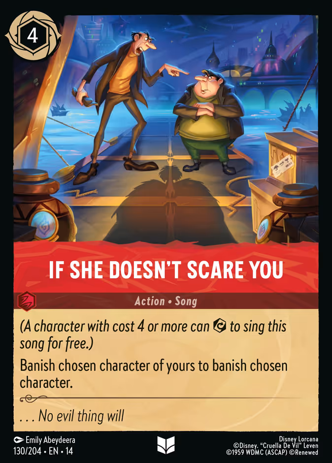 If She Doesn't Scare You 14-130 Lorcana card