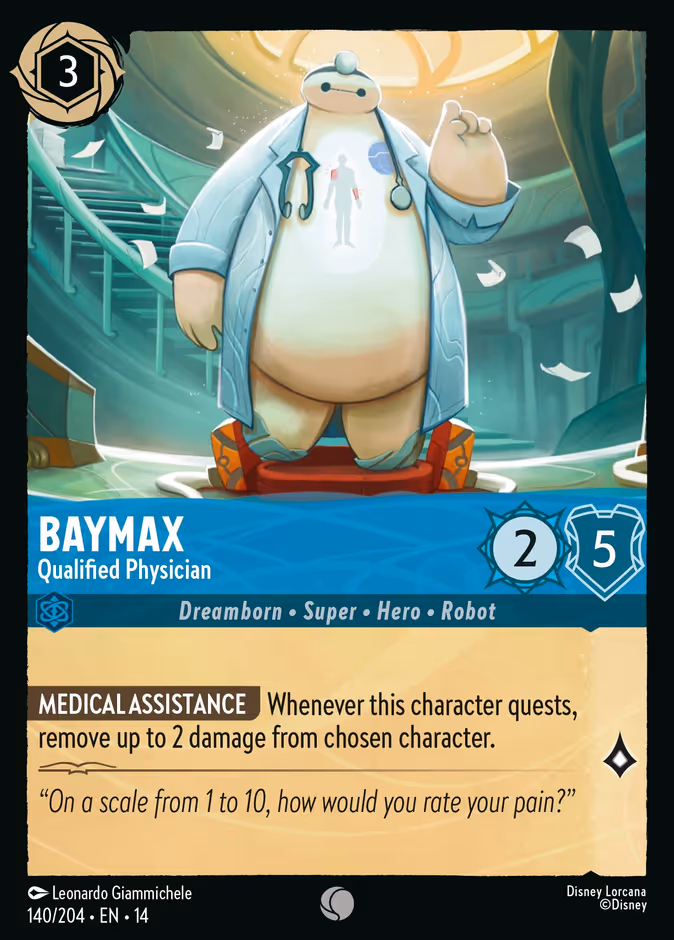 Baymax - Qualified Physician 14-140 Lorcana card