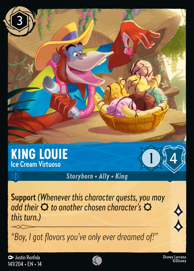 King Louie - Ice Cream Virtuoso 14-141 Lorcana card
