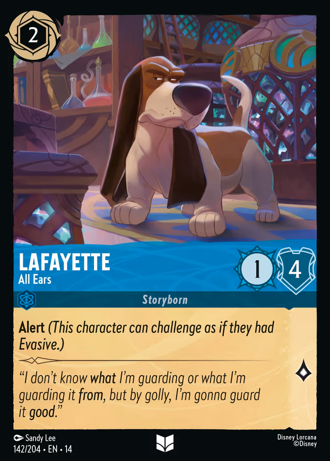 Lafayette - All Ears 14-142 Lorcana card