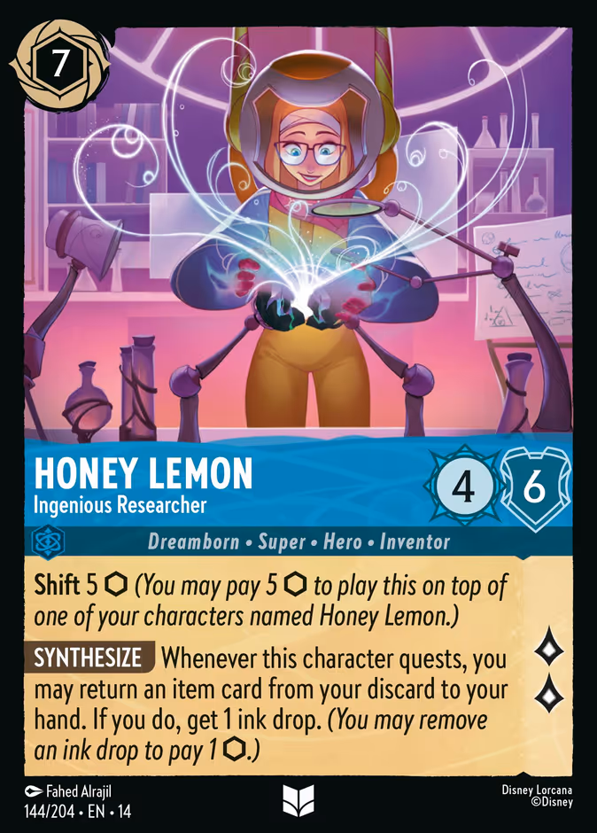 Honey Lemon - Ingenious Researcher 14-144 Lorcana card