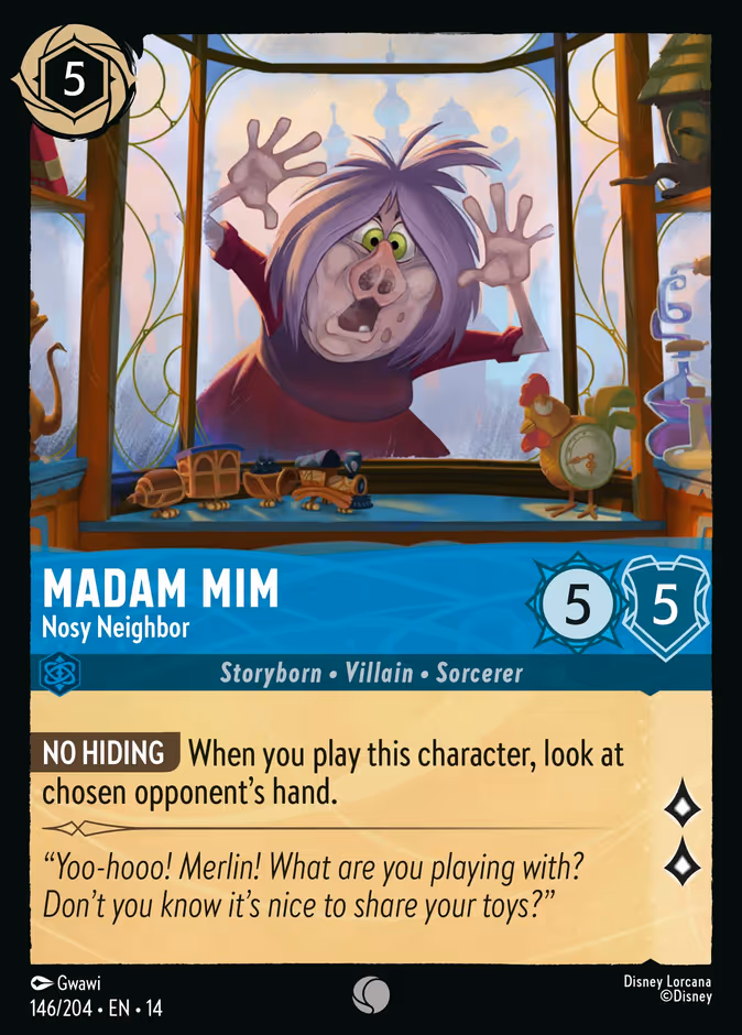 Madam Mim - Nosy Neighbor 14-146 Lorcana card