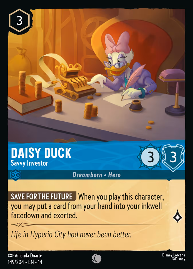 Daisy Duck - Savvy Investor 14-149 Lorcana card
