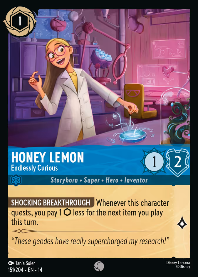 Honey Lemon - Endlessly Curious 14-151 Lorcana card