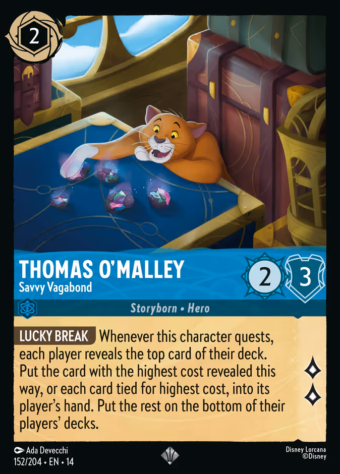 Thomas O'Malley - Savvy Vagabond 14-152 Lorcana card