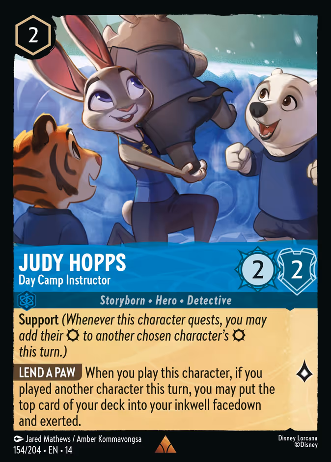 Judy Hopps - Day Camp Instructor 14-154 Lorcana card