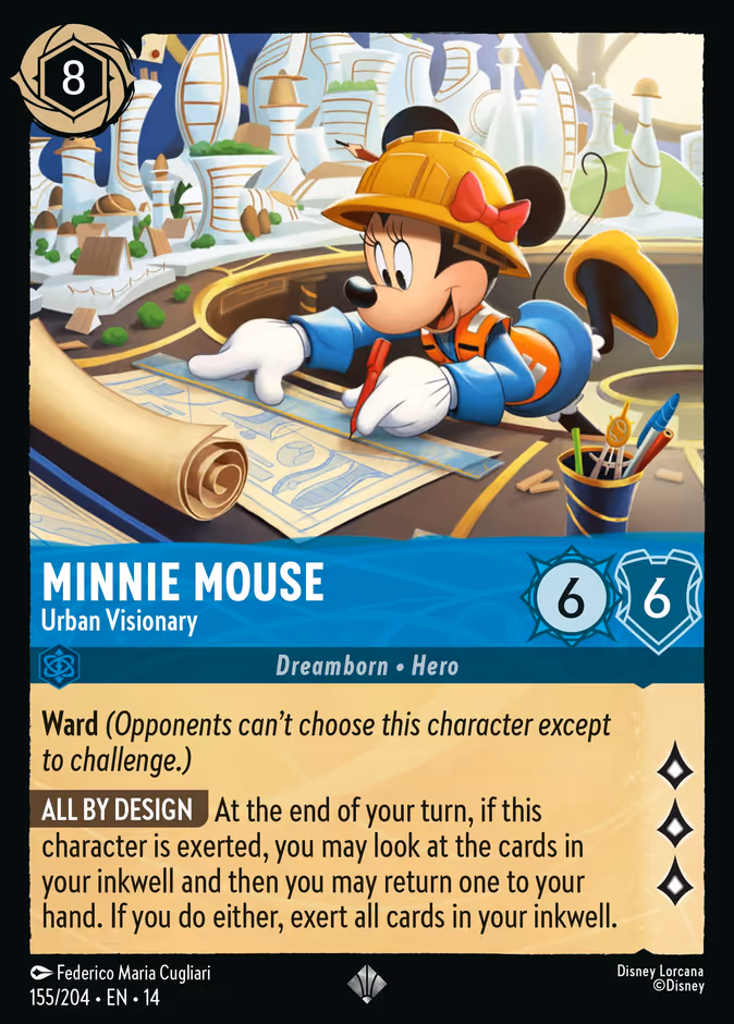 Minnie Mouse - Urban Visionary 14-155 Lorcana card
