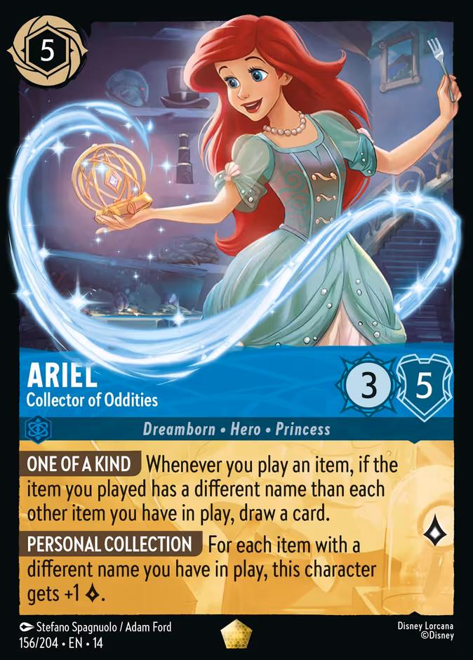 Ariel - Collector of Oddities 14-156 Lorcana card