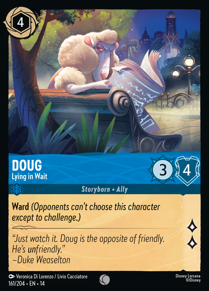 Doug - Lying in Wait 14-161 Lorcana card