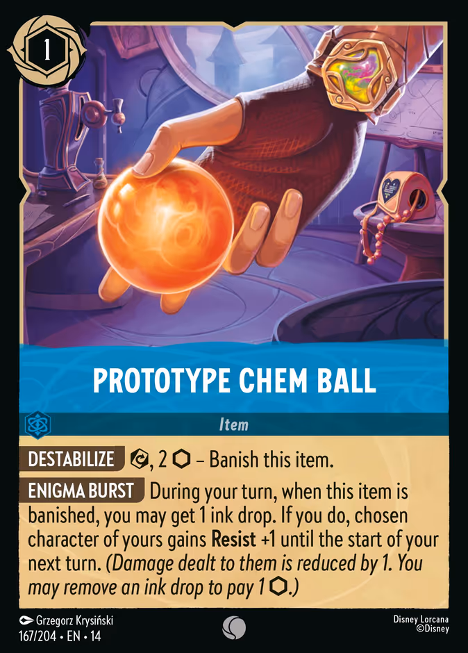 Prototype Chem Ball 14-167 Lorcana card