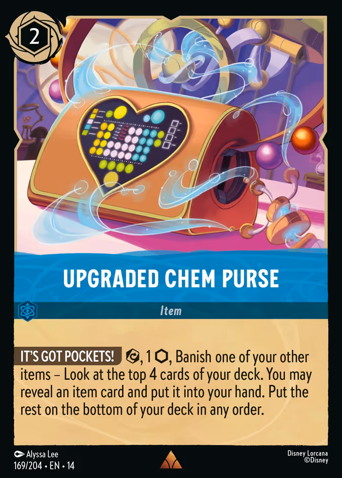 Upgraded Chem Purse 14-169 Lorcana card