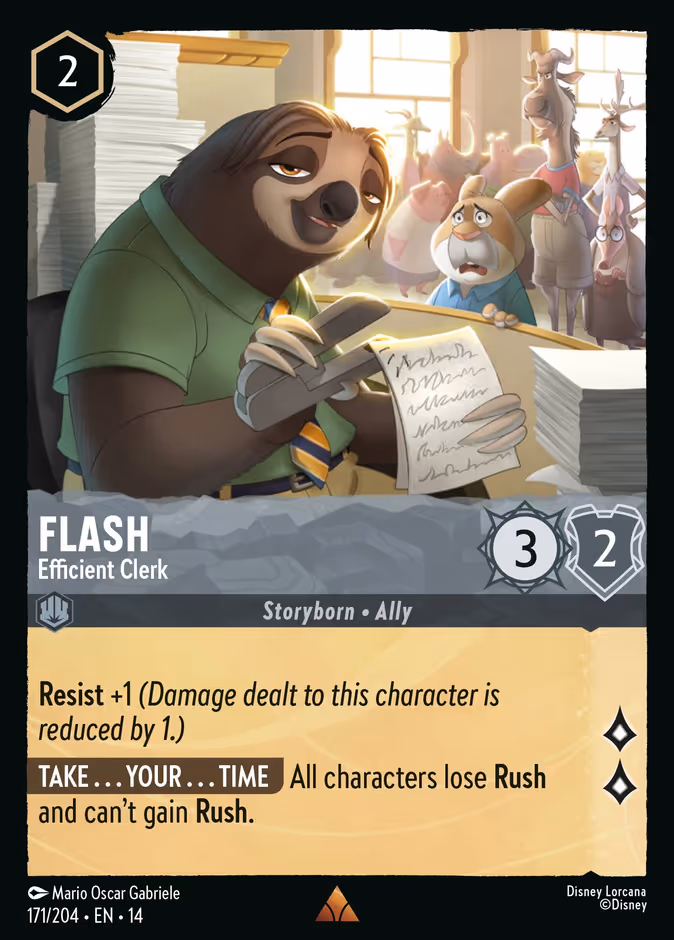 Flash - Efficient Clerk 14-171 Lorcana card