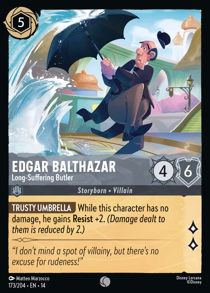 Edgar Balthazar - Long-Suffering Butler 14-173 Lorcana card