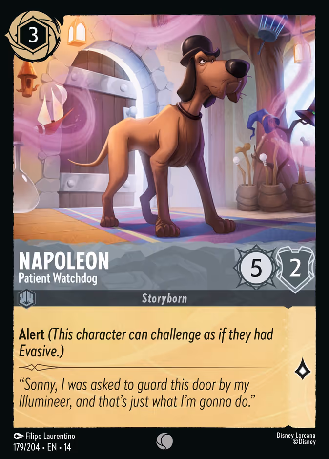 Napoleon - Patient Watchdog 14-179 Lorcana card