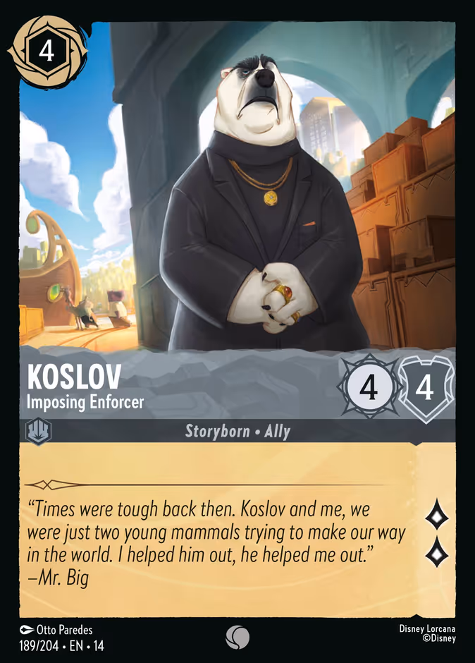 Koslov - Imposing Enforcer 14-189 Lorcana card