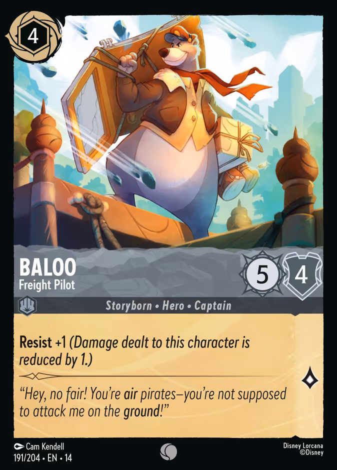 Baloo - Freight Pilot 14-191 Lorcana card