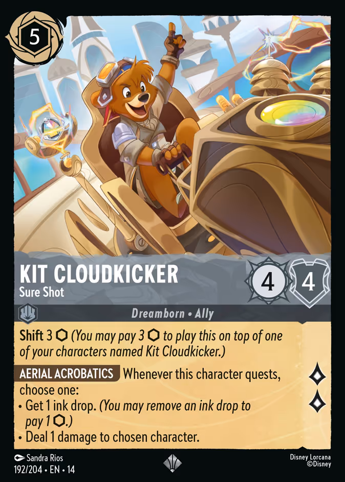Kit Cloudkicker - Sure Shot 14-192 Lorcana card