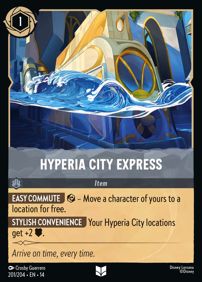 Hyperia City Express 14-201 Lorcana card