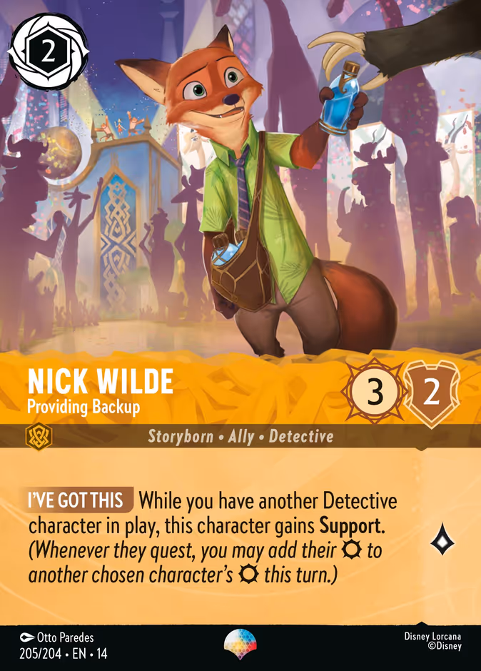 Nick Wilde - Providing Backup 14-205 Lorcana card