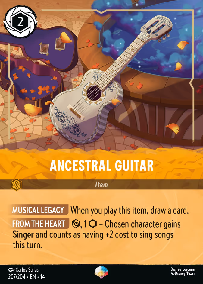 Ancestral Guitar 14-207 Lorcana card