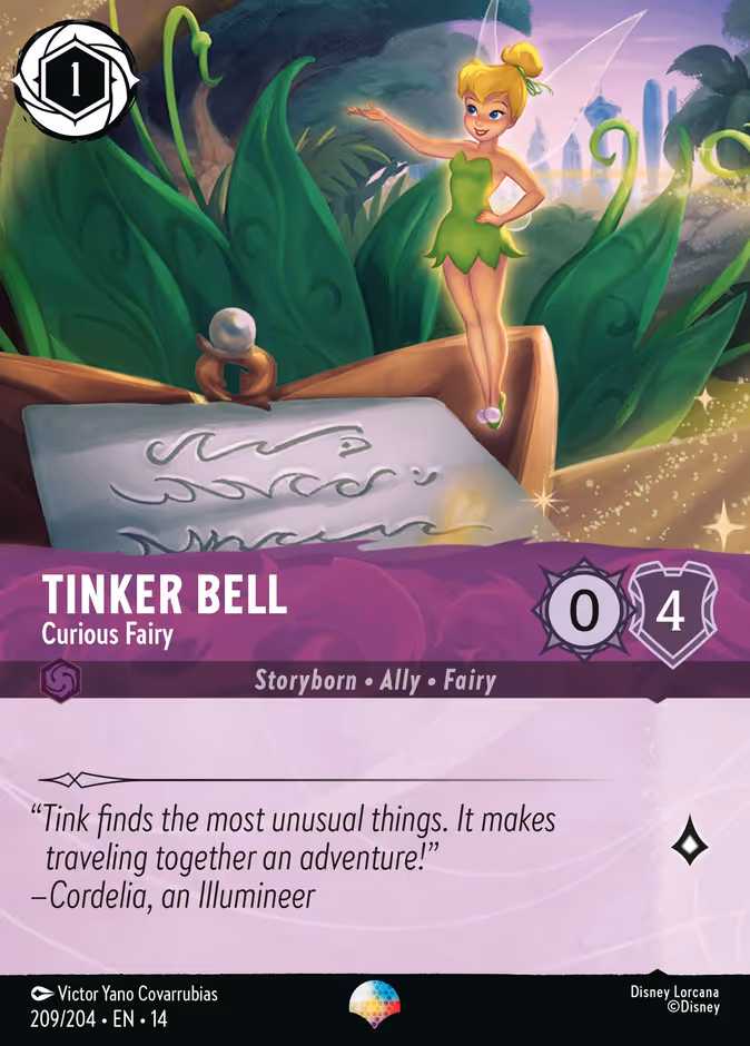 Tinker Bell - Curious Fairy 14-209 Lorcana card